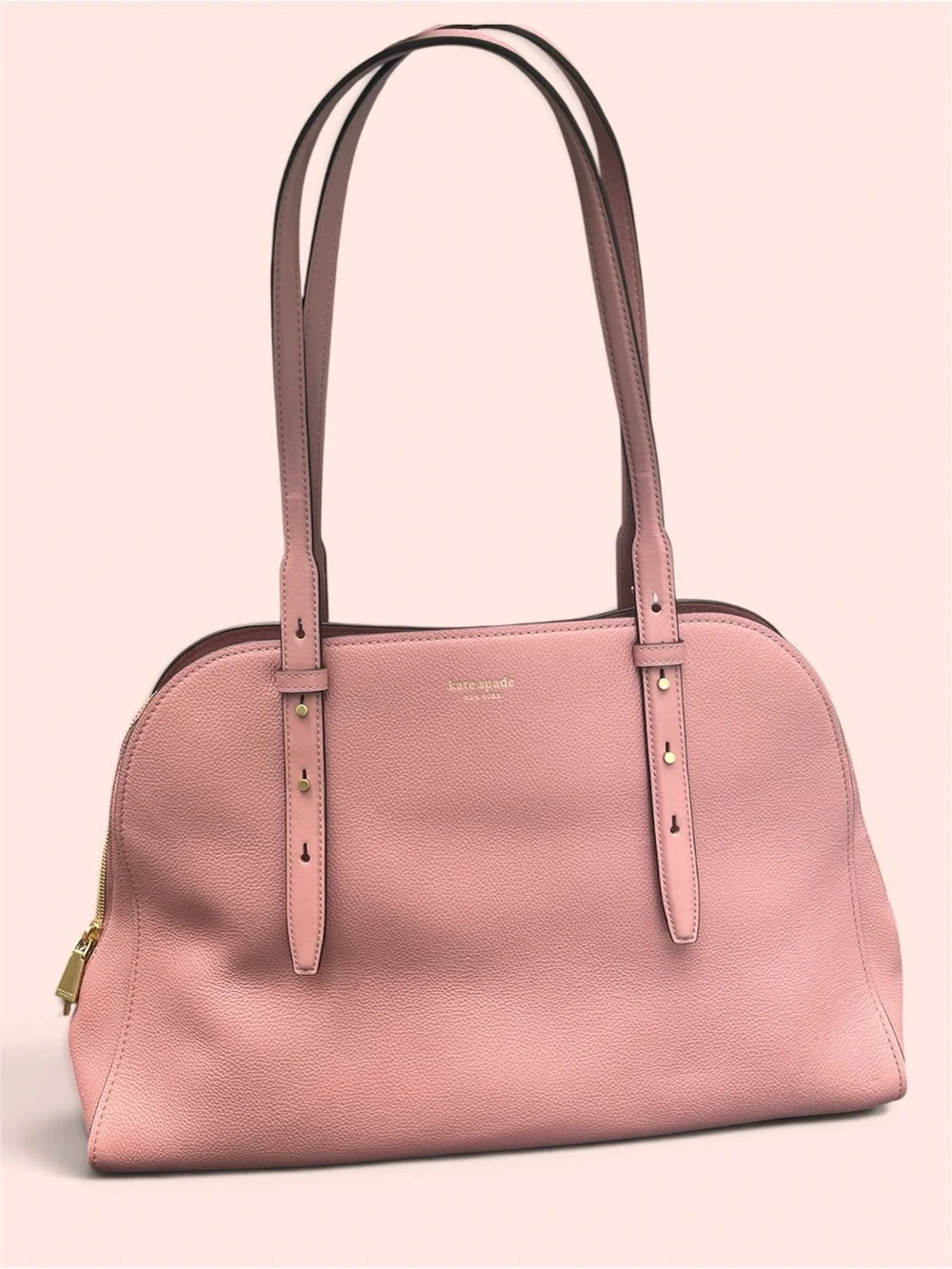 kate spade Blush Pink Pebbled Leather Shoulder Tote